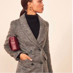 Reformation herringbone coat